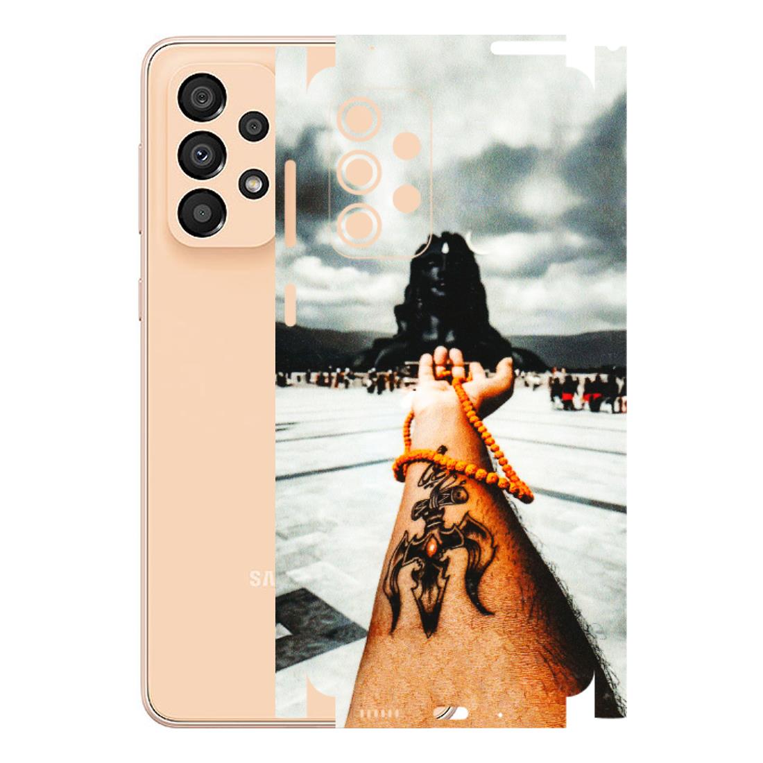 Samsung A/S Series Phone Skins (All Models) - Jai Adiyogi Mahakaal - 3D Embossed Finish (L-164) Samsung Galaxy A33(5G)