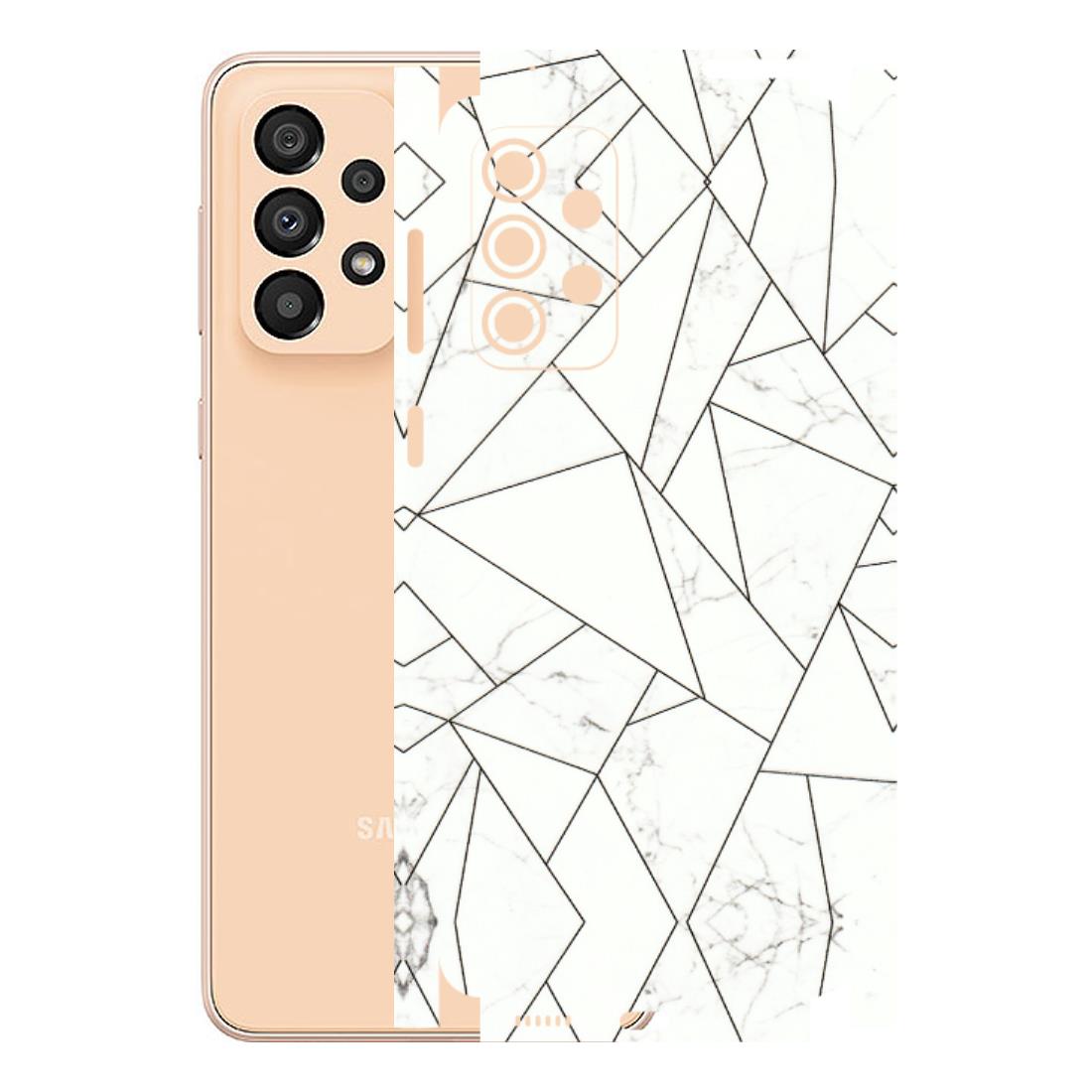Samsung A/S Series Phone Skins (All Models) - Luxury White Marble Effect - 3D Embossed Finish (L-168) Samsung Galaxy A33(5G)