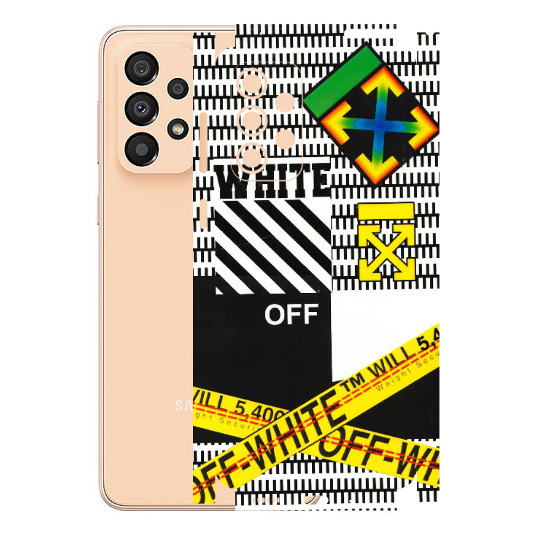 Samsung A/S Series Phone Skins (All Models) - White Off Abstract - 3D Embossed Finish (L-172) Samsung Galaxy A33(5G)