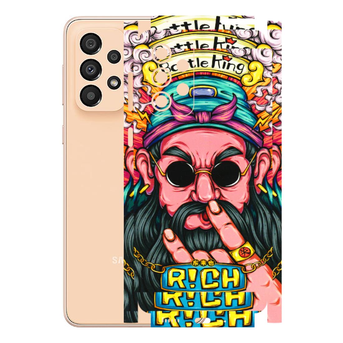 Samsung A/S Series Phone Skins (All Models) - Battle King Dude Face - 3D Embossed Finish (L-178) Samsung Galaxy A33(5G)