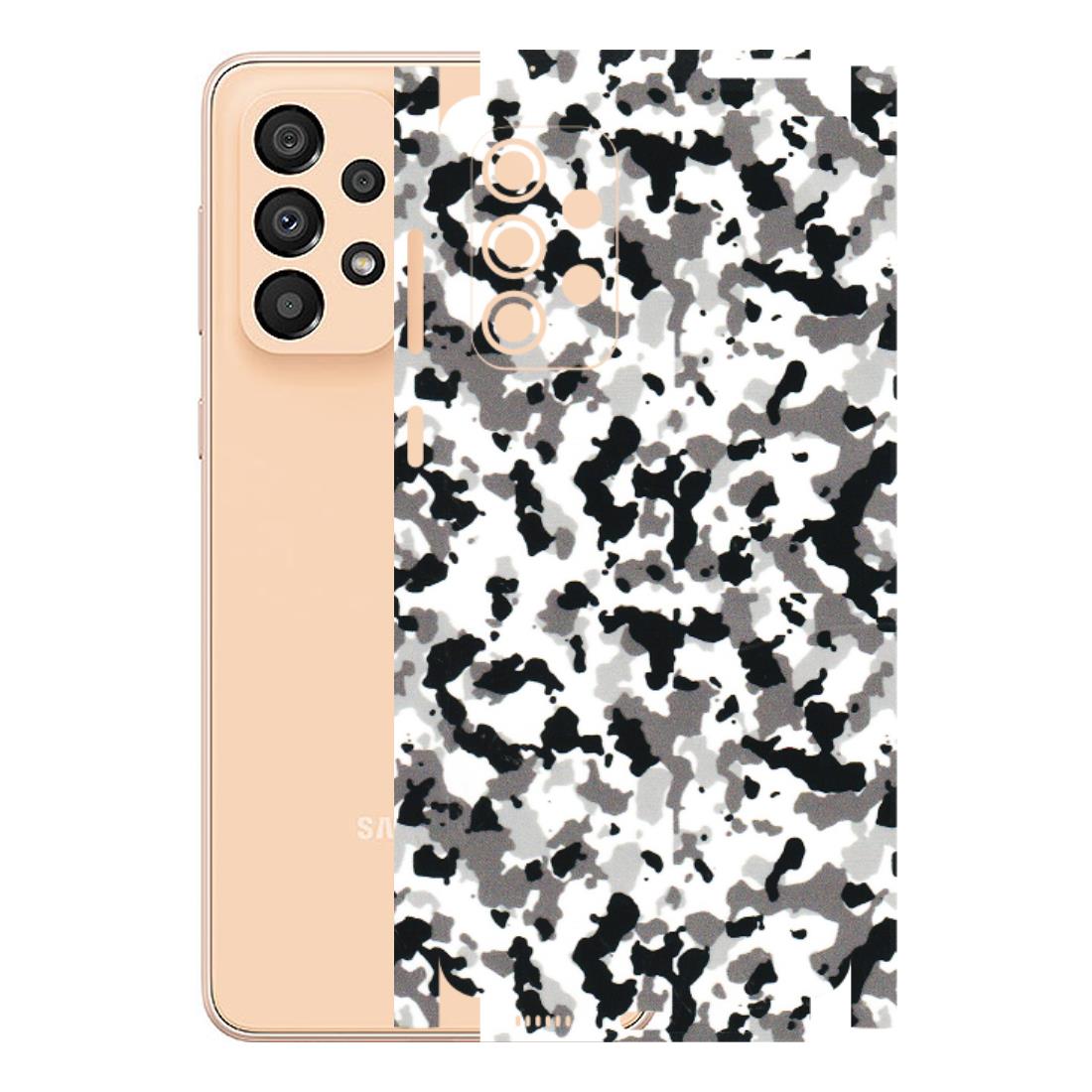 Samsung A/S Series Phone Skins (All Models) - White Black Camouflage - 3D Embossed Finish (L-18) Samsung Galaxy A33(5G)
