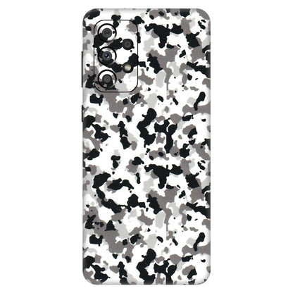 Samsung A/S Series Phone Skins (All Models) - White Black Camouflage - 3D Embossed Finish (L-18) Samsung Galaxy A33(5G)