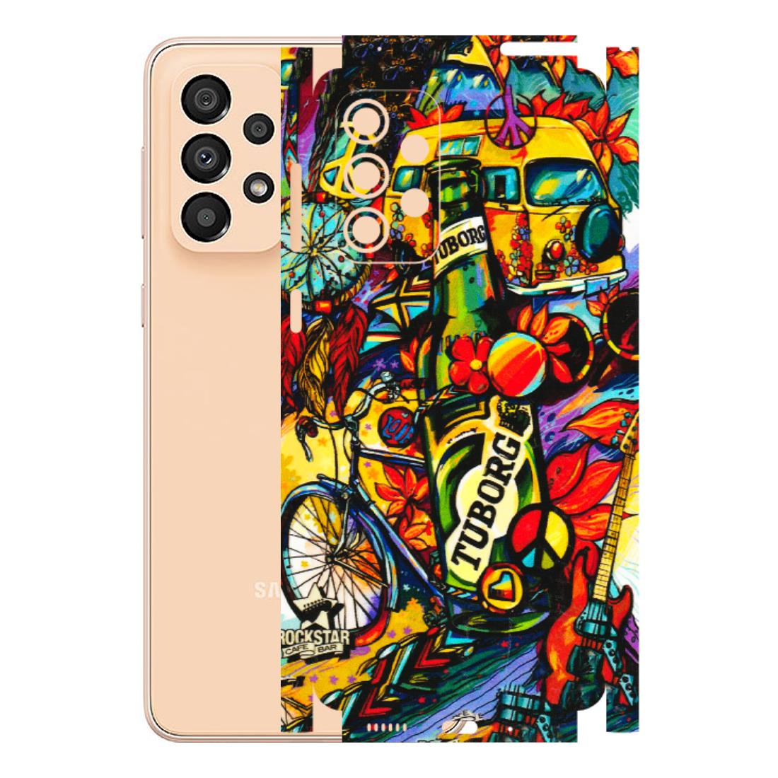 Samsung A/S Series Phone Skins (All Models) - Cool Beer Bottle - 3D Embossed Finish (L-193) Samsung Galaxy A33(5G)