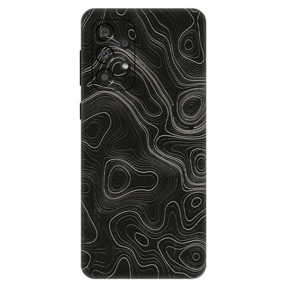Samsung A/S Series Phone Skins (All Models) - Black Swirl - 3D Embossed Finish (L-196) Samsung Galaxy A33(5G)