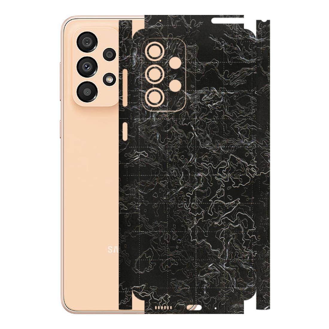 Samsung A/S Series Phone Skins (All Models) - Black map Texture - 3D Embossed Finish (L-201) Samsung Galaxy A33(5G)