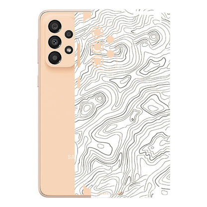 Samsung A/S Series Phone Skins (All Models) - White Black Swirls - 3D Embossed Finish (L-219) Samsung Galaxy A33(5G)