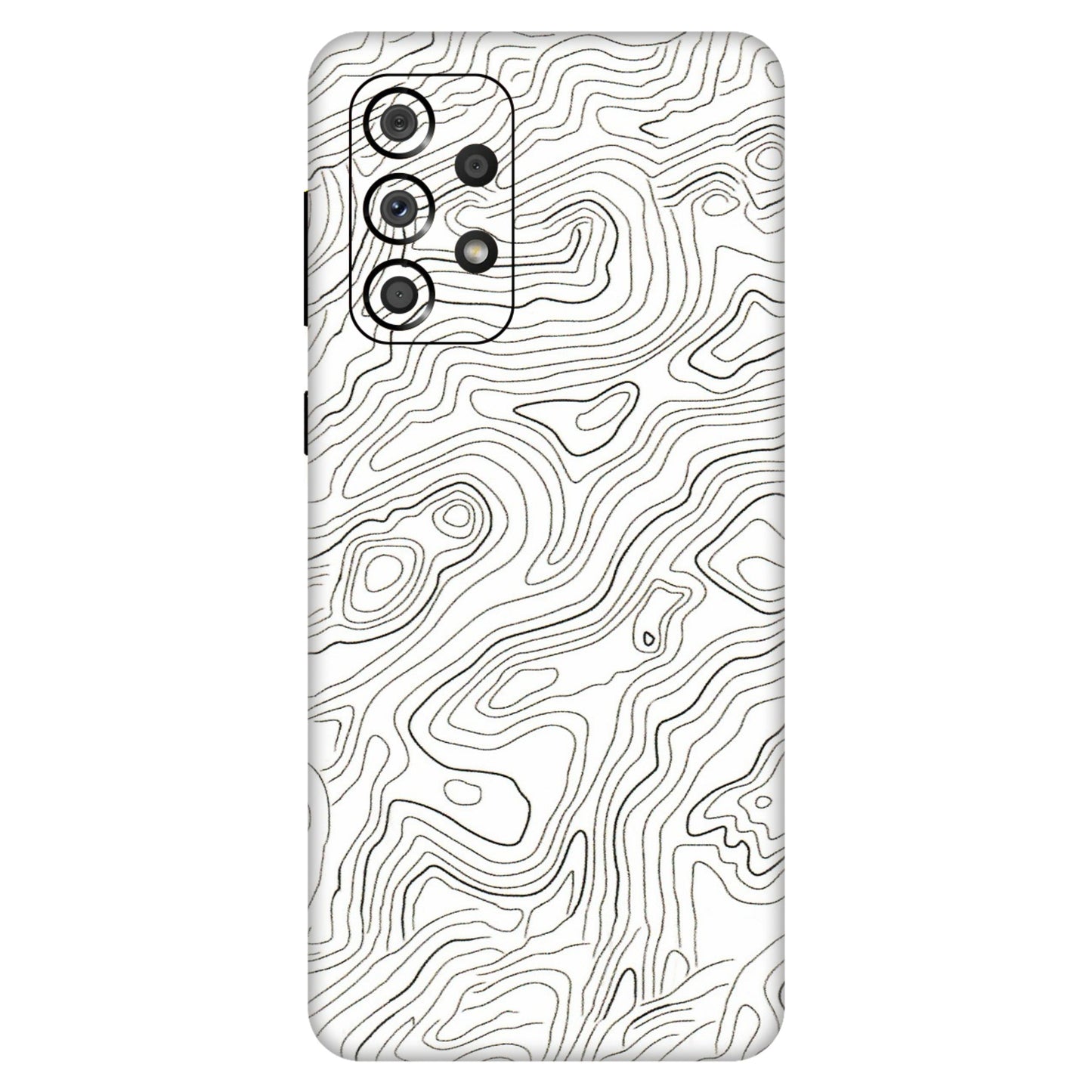 Samsung A/S Series Phone Skins (All Models) - White Black Swirls - 3D Embossed Finish (L-219) Samsung Galaxy A33(5G)