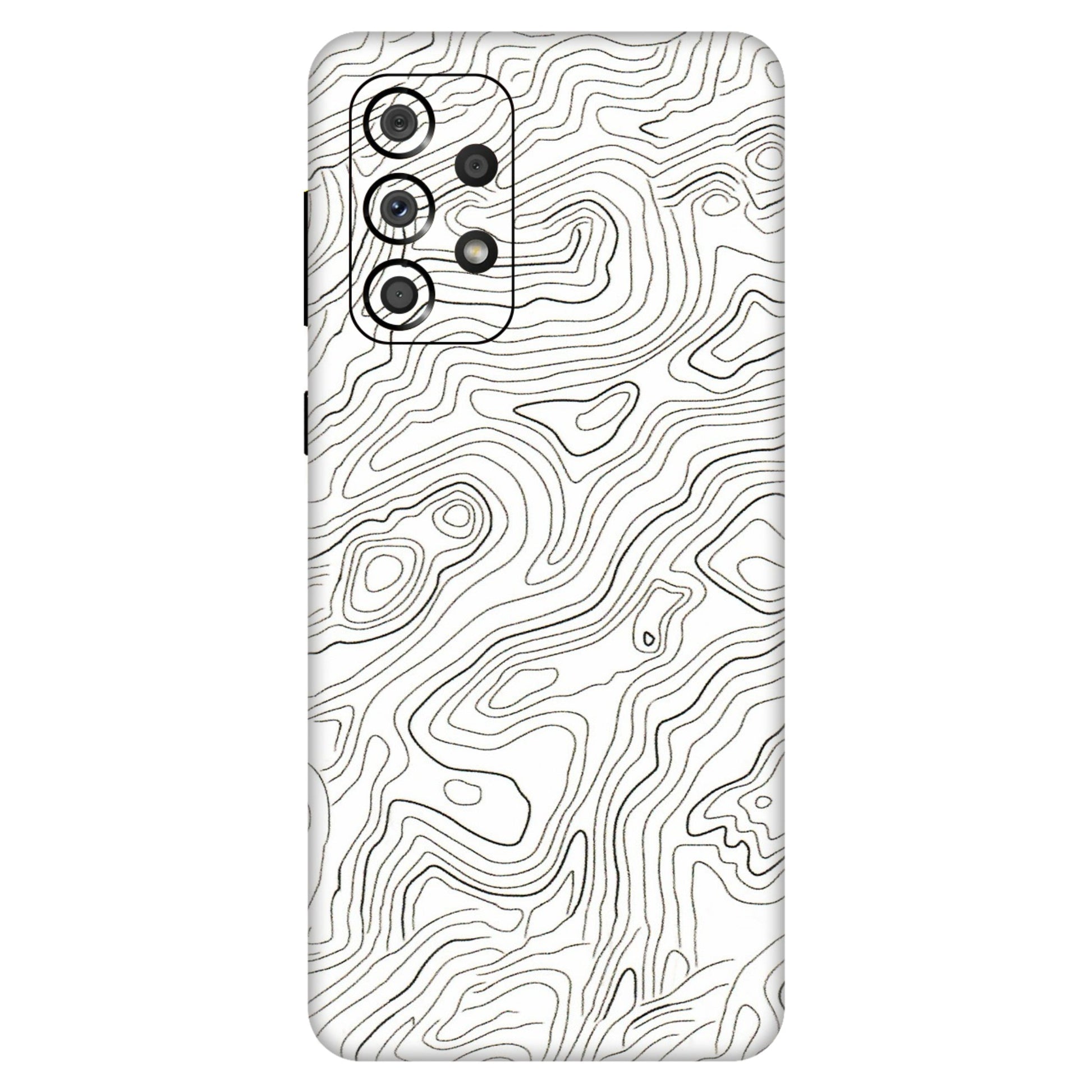 Samsung A/S Series Phone Skins (All Models) - White Black Swirls - 3D Embossed Finish (L-219) Samsung Galaxy A33(5G)