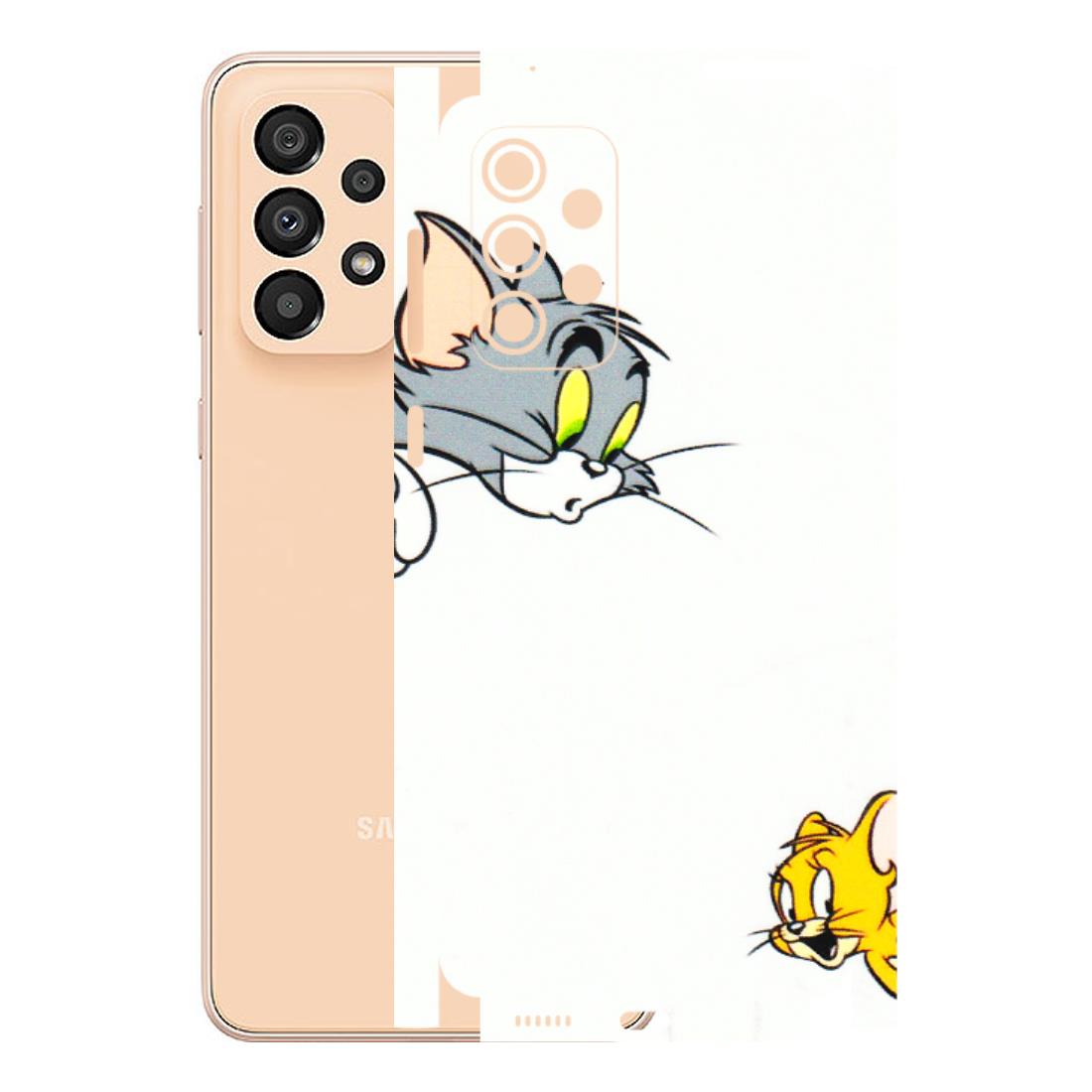 Samsung A/S Series Phone Skins (All Models) - Cute Tom And Jerry - 3D Embossed Finish (L-220) Samsung Galaxy A33(5G)