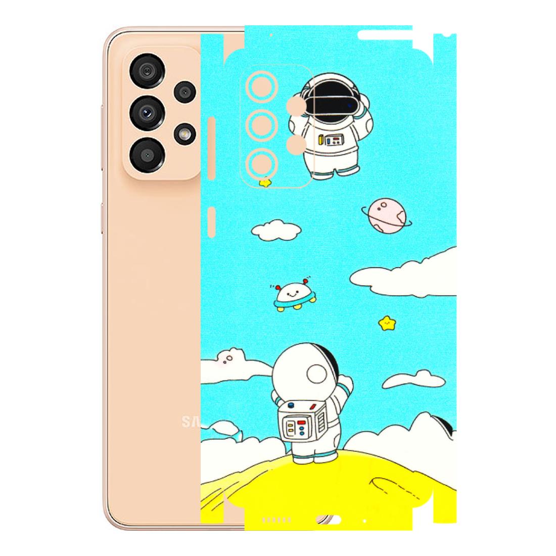Samsung A/S Series Phone Skins (All Models) - Blue Skies Astro Float - 3D Embossed Finish (L-230) Samsung Galaxy A33(5G)