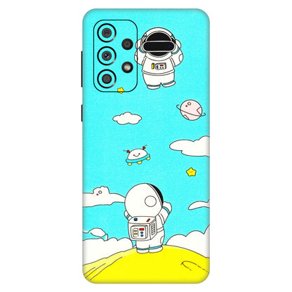 Samsung A/S Series Phone Skins (All Models) - Blue Skies Astro Float - 3D Embossed Finish (L-230) Samsung Galaxy A33(5G)