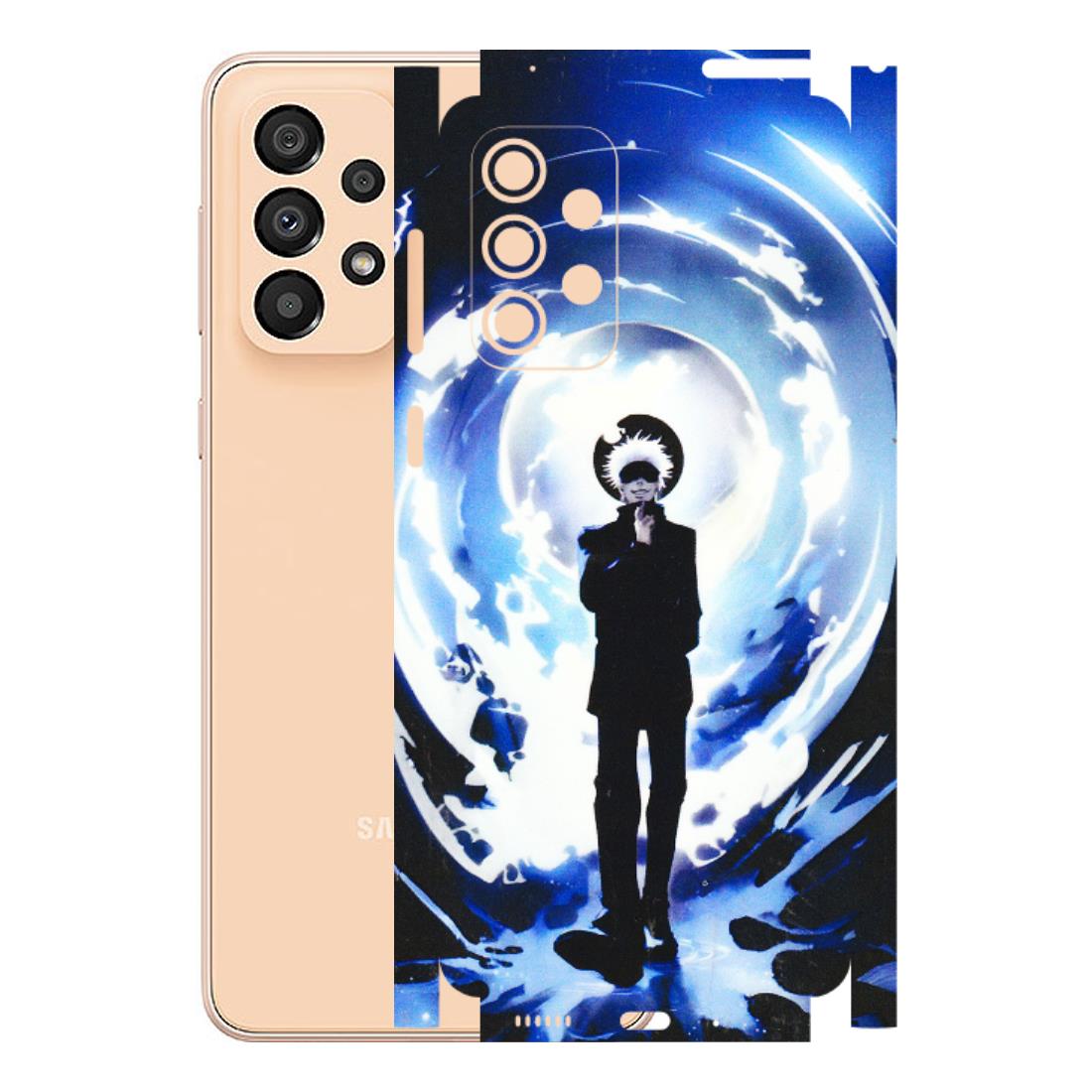 Samsung A/S Series Phone Skins (All Models) - Satoru Gojo Dark Blue - 3D Embossed Finish (L-235) Samsung Galaxy A33(5G)