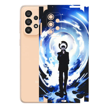 Samsung A/S Series Phone Skins (All Models) - Satoru Gojo Dark Blue - 3D Embossed Finish (L-235) Samsung Galaxy A33(5G)