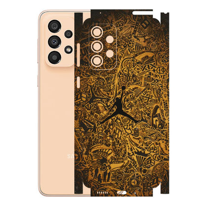 Samsung A/S Series Phone Skins (All Models) - Premium Gold Basketball Player - 3D Embossed Finish (L-236) Samsung Galaxy A33(5G)