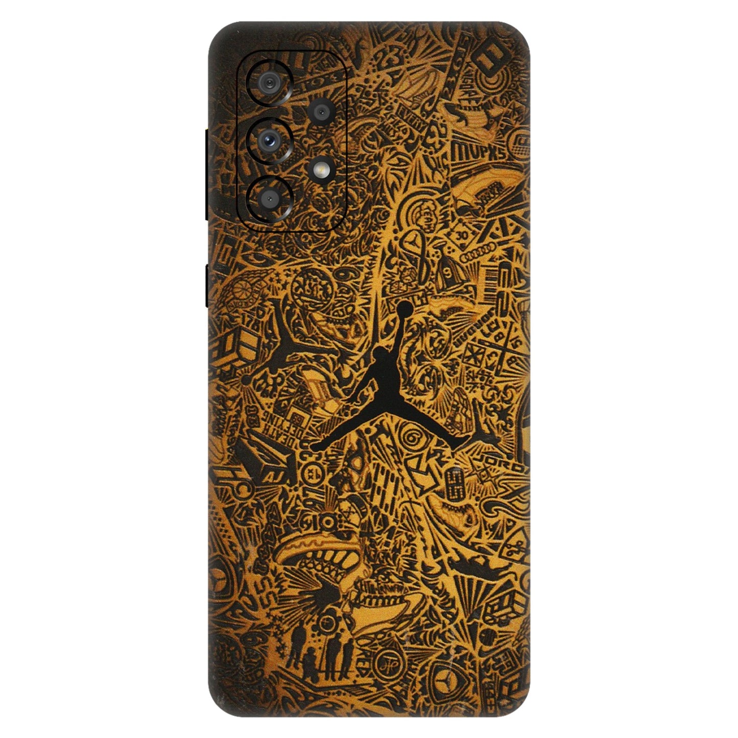 Samsung A/S Series Phone Skins (All Models) - Premium Gold Basketball Player - 3D Embossed Finish (L-236) Samsung Galaxy A33(5G)