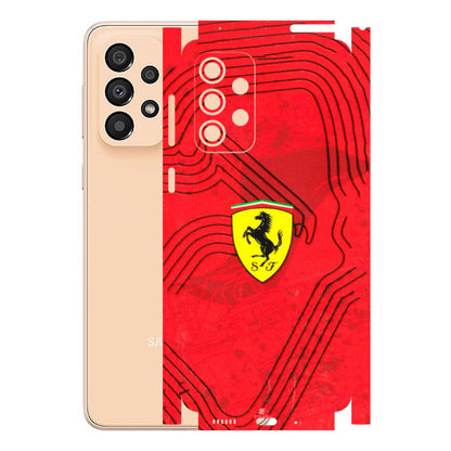 Samsung A/S Series Phone Skins (All Models) - Red Ferrari Logo Stylish - 3D Embossed Finish (L-238) Samsung Galaxy A33(5G)