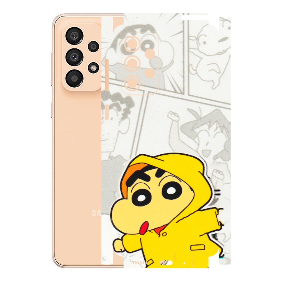 Samsung A/S Series Phone Skins (All Models) - Yellow Shinchan Comic - 3D Embossed Finish (L-246) Samsung Galaxy A33(5G)