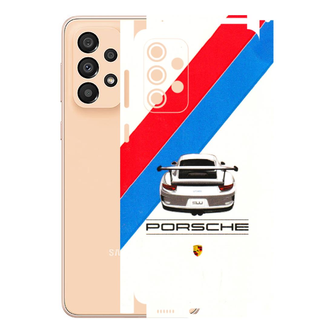 Samsung A/S Series Phone Skins (All Models) - Porche Car Sober Logo - 3D Embossed Finish (L-248) Samsung Galaxy A33(5G)