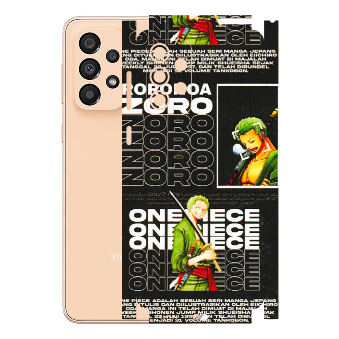 Samsung A/S Series Phone Skins (All Models) - One Piece Zoro - 3D Embossed Finish (L-250) Samsung Galaxy A33(5G)