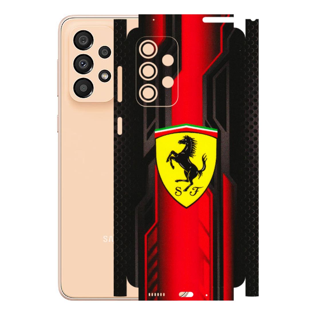 Samsung A/S Series Phone Skins (All Models) - Black Ferrari Logo - 3D Embossed Finish (L-253) Samsung Galaxy A33(5G)