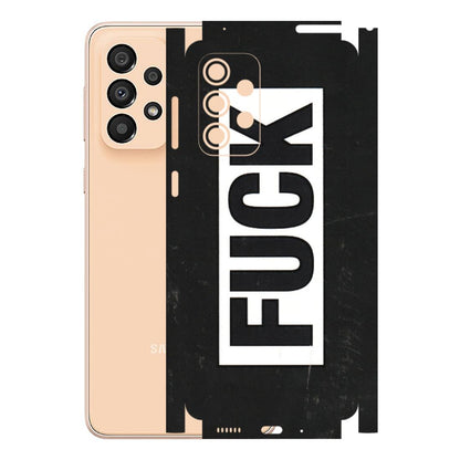Samsung A/S Series Phone Skins (All Models) - The F Word - 3D Embossed Finish (L-255) Samsung Galaxy A33(5G)