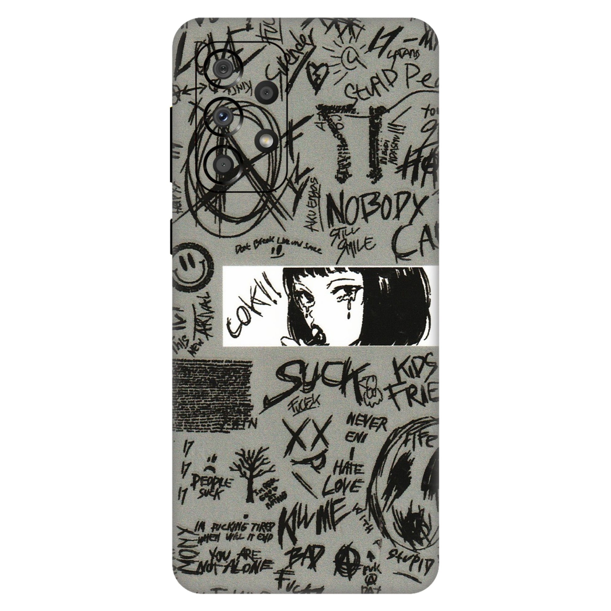 Samsung A/S Series Phone Skins (All Models) - Never Have Love Anime - 3D Embossed Finish (L-260) Samsung Galaxy A33(5G)