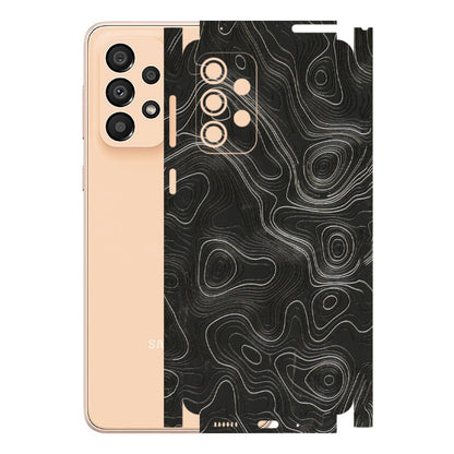 Samsung A/S Series Phone Skins (All Models) - Abstract White Line Map - 3D Embossed Finish (L-269) Samsung Galaxy A33(5G)
