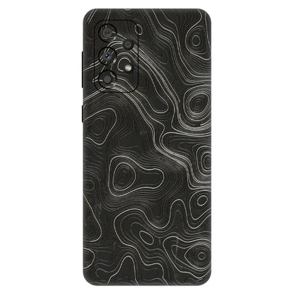 Samsung A/S Series Phone Skins (All Models) - Abstract White Line Map - 3D Embossed Finish (L-269) Samsung Galaxy A33(5G)