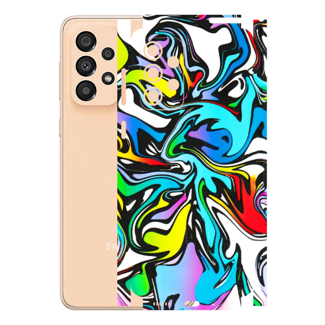 Samsung A/S Series Phone Skins (All Models) - Abstract Colour Paints - 3D Embossed Finish (L-271) Samsung Galaxy A33(5G)