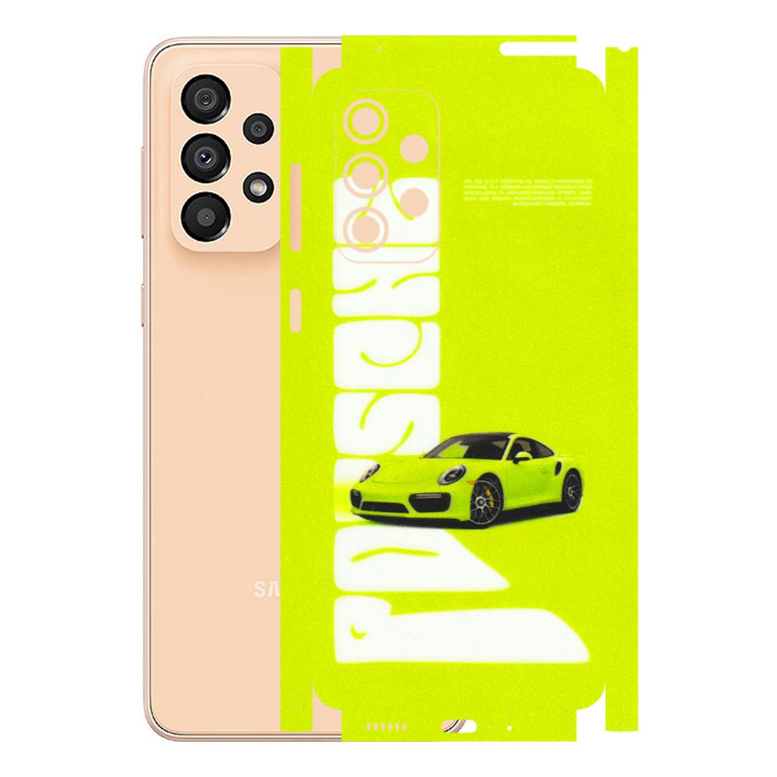 Samsung A/S Series Phone Skins (All Models) - Lime Green Porche - 3D Embossed Finish (L-30) Samsung Galaxy A33(5G)