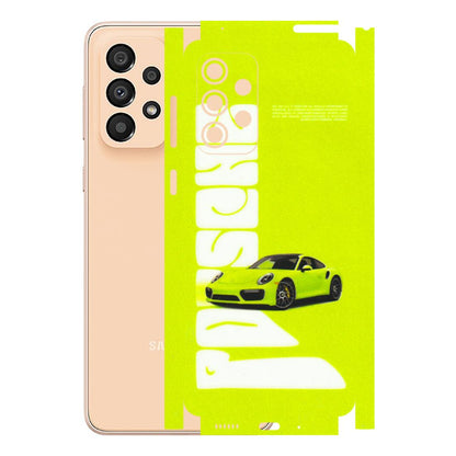 Samsung A/S Series Phone Skins (All Models) - Lime Green Porche - 3D Embossed Finish (L-30) Samsung Galaxy A33(5G)