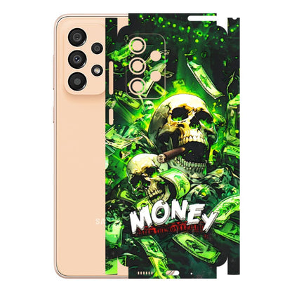 Samsung A/S Series Phone Skins (All Models) - Skull Money - 3D Embossed Finish (L-303) Samsung Galaxy A33(5G)