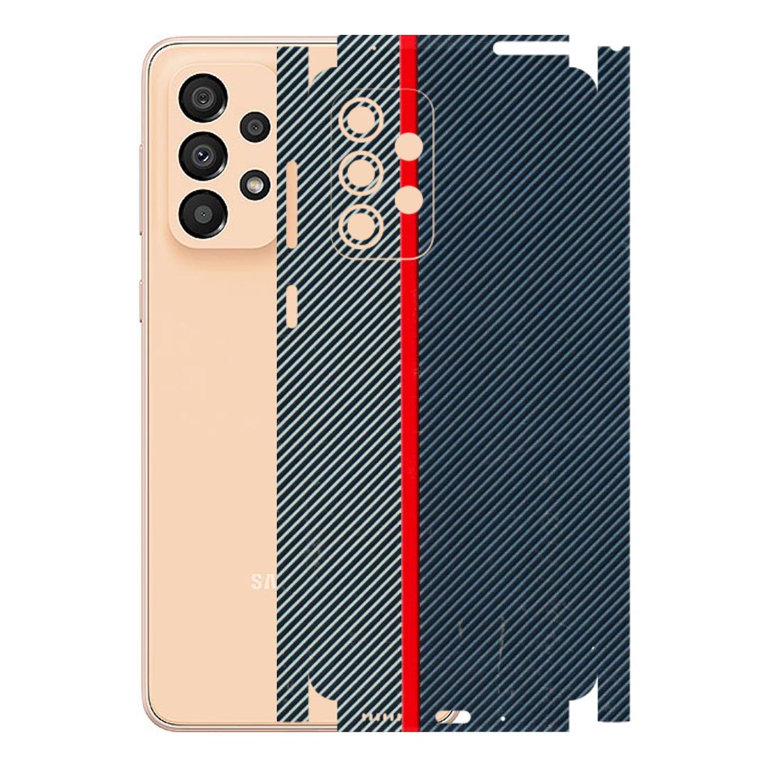 Samsung A/S Series Phone Skins (All Models) - Blue Sober Lines - 3D Embossed Finish (L-305) Samsung Galaxy A33(5G)