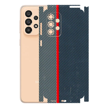Samsung A/S Series Phone Skins (All Models) - Blue Sober Lines - 3D Embossed Finish (L-305) Samsung Galaxy A33(5G)