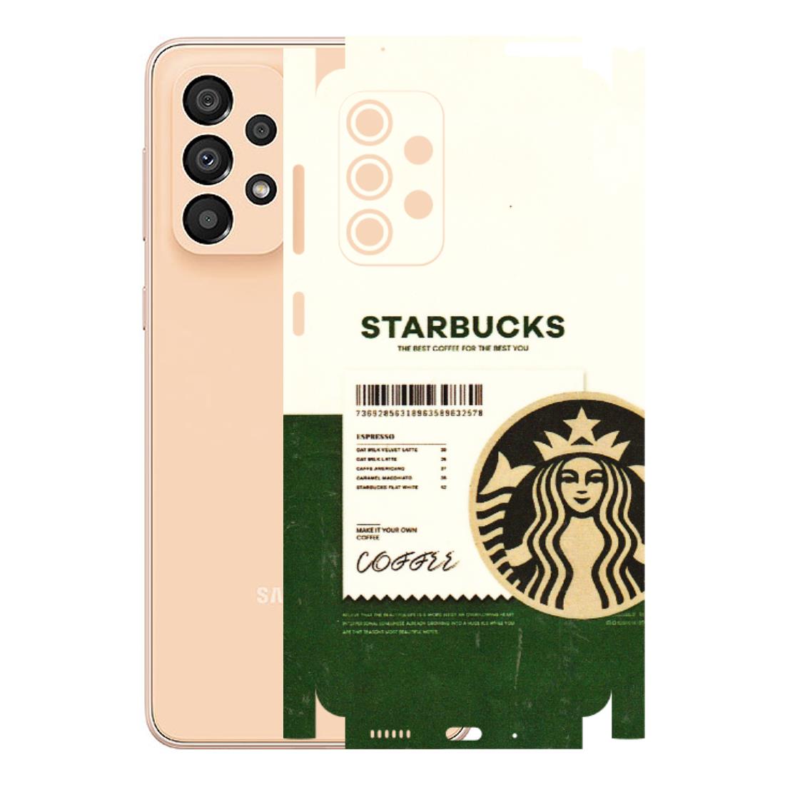 Samsung A/S Series Phone Skins (All Models) - Starbucks Barcode - 3D Embossed Finish (L-308) Samsung Galaxy A33(5G)