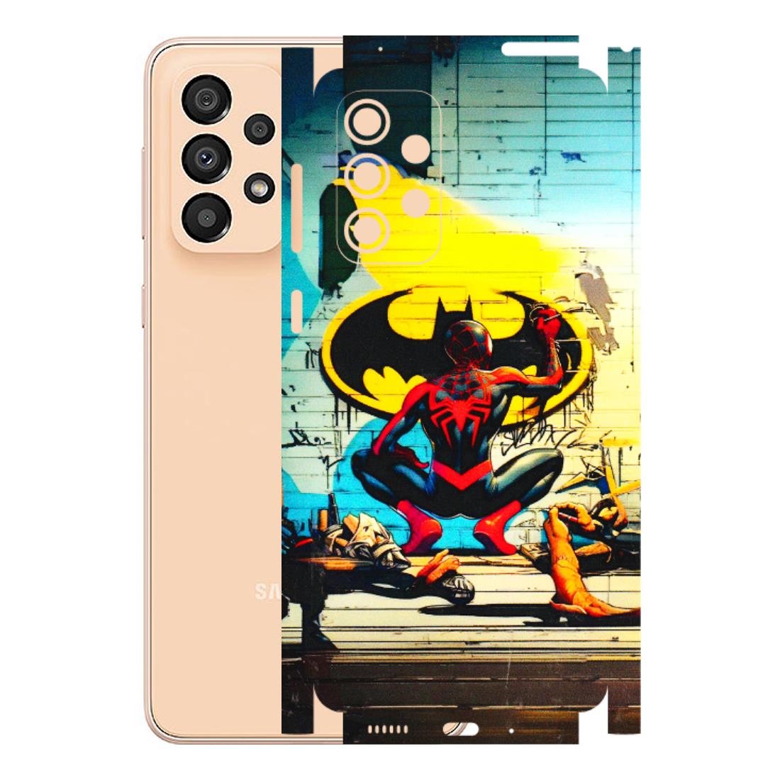 Samsung A/S Series Phone Skins (All Models) - New Spiderman Bat Logo - 3D Embossed Finish (L-309) Samsung Galaxy A33(5G)