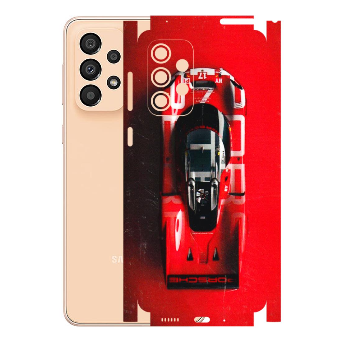 Samsung A/S Series Phone Skins (All Models) - Red Porsche Car Logo - 3D Embossed Finish (L-315) Samsung Galaxy A33(5G)