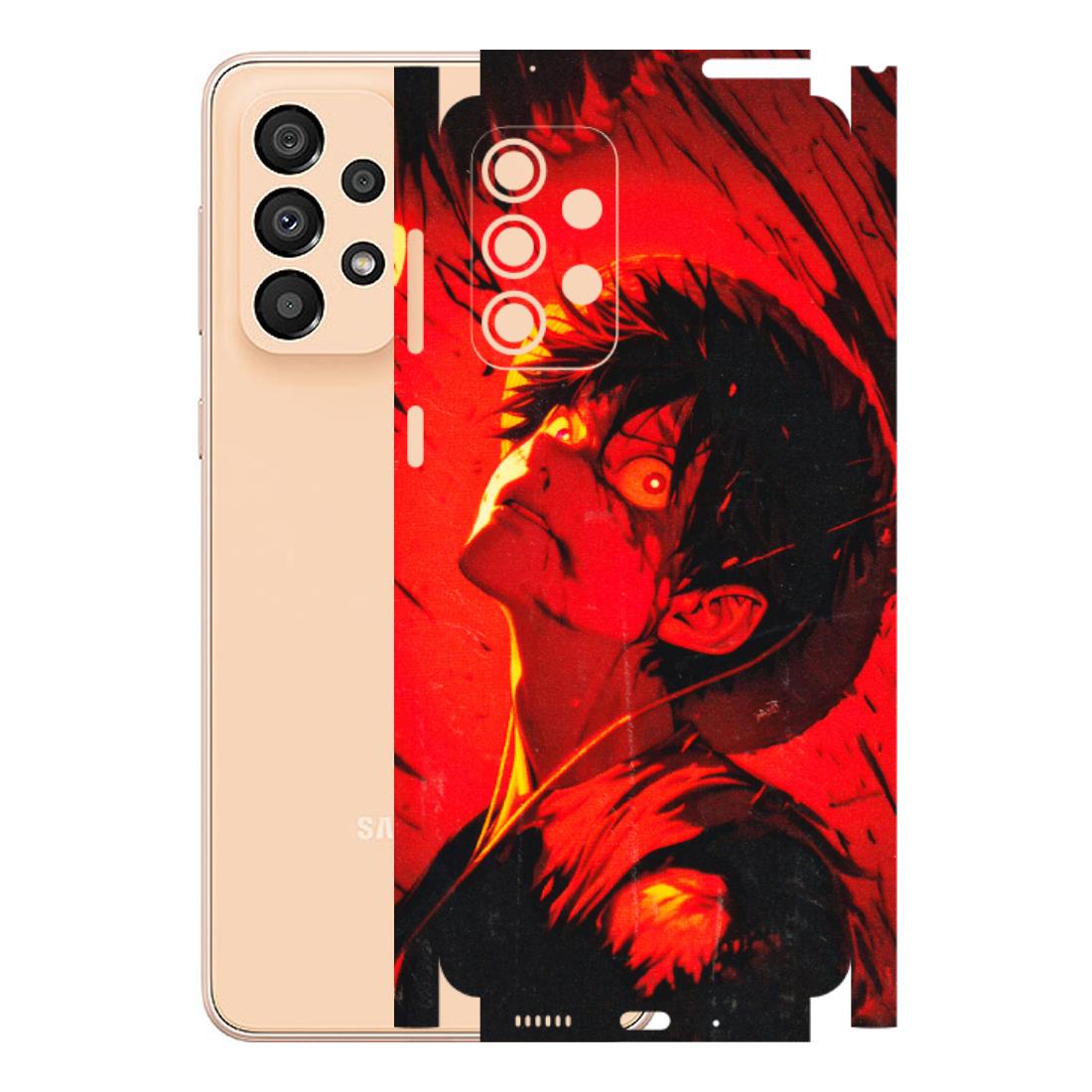 Samsung A/S Series Phone Skins (All Models) - D.Luffy Power Up One Piece Anime - 3D Embossed Finish (L-326) Samsung Galaxy A33(5G)