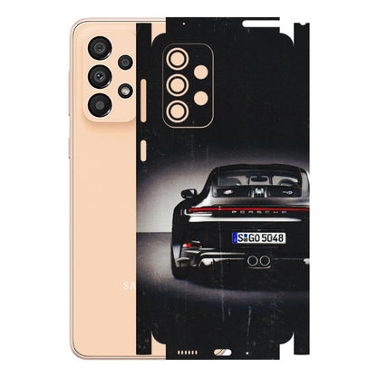 Samsung A/S Series Phone Skins (All Models) - New Black Porsche GT3 - 3D Embossed Finish (L-327) Samsung Galaxy A33(5G)