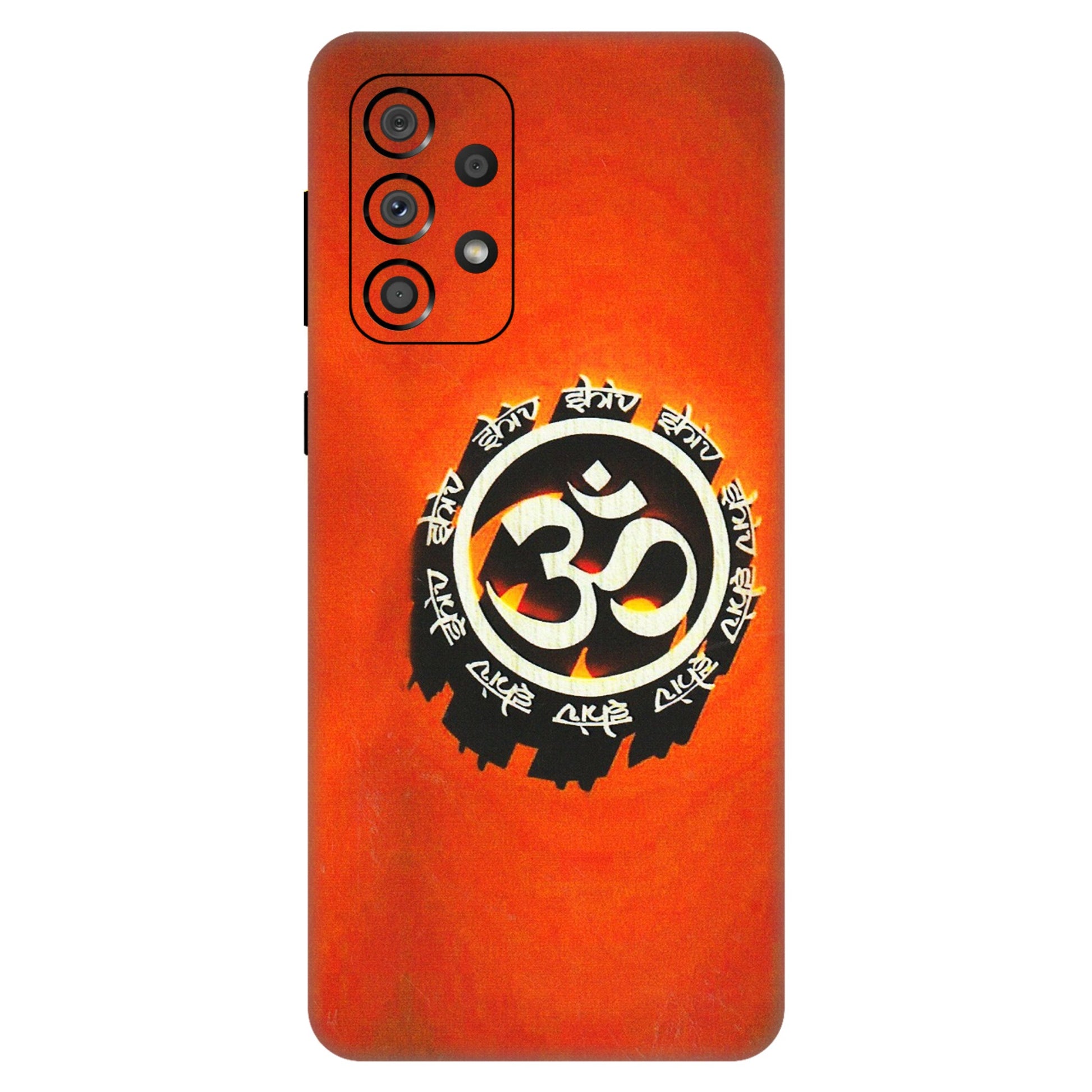 Samsung A/S Series Phone Skins (All Models) - Aum Shiv Orange - 3D Embossed Finish (L-32) Samsung Galaxy A33(5G)