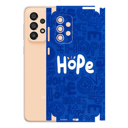 Samsung A/S Series Phone Skins (All Models) - Hope Doodles Blue - 3D Embossed Finish (L-43) Samsung Galaxy A33(5G)