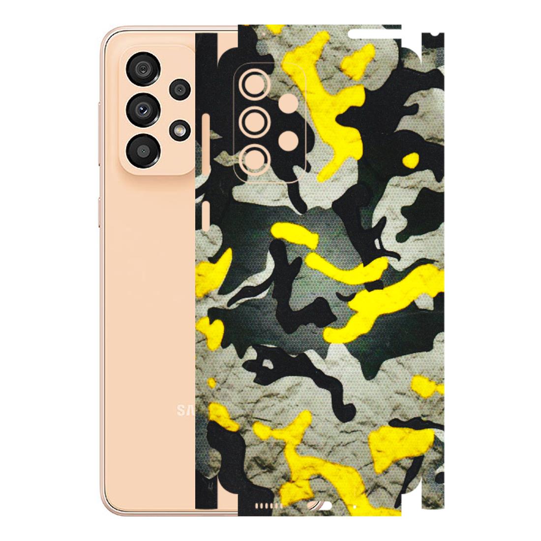 Samsung A/S Series Phone Skins (All Models) - Yellow Camouflage - 3D Embossed Finish (L-61) Samsung Galaxy A33(5G)