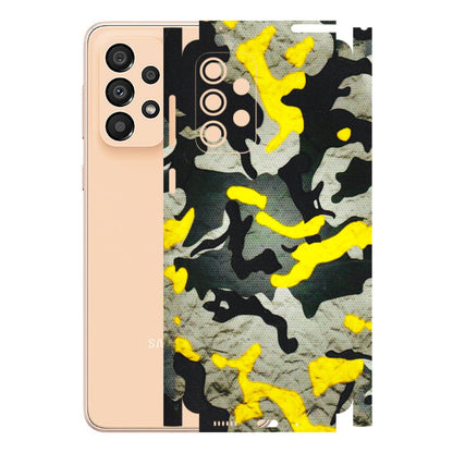 Samsung A/S Series Phone Skins (All Models) - Yellow Camouflage - 3D Embossed Finish (L-61) Samsung Galaxy A33(5G)