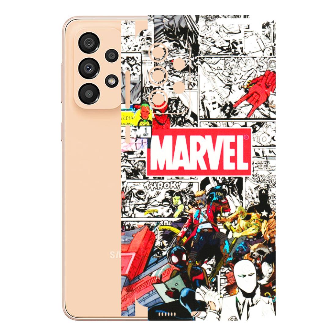 Samsung A/S Series Phone Skins (All Models) - Marvel Colorful Comic - 3D Embossed Finish (L-64) Samsung Galaxy A33(5G)