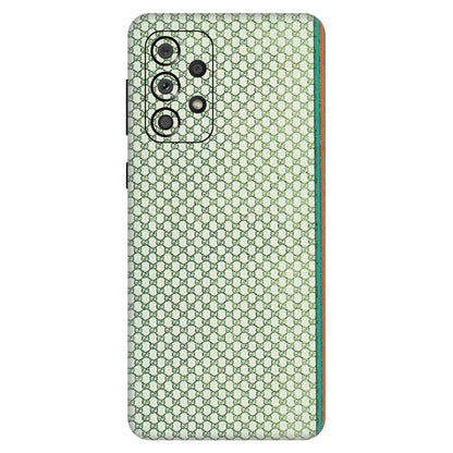 Samsung A/S Series Phone Skins (All Models) - Gucci Fabric Pattern - 3D Embossed Finish (L-73) Samsung Galaxy A33(5G)