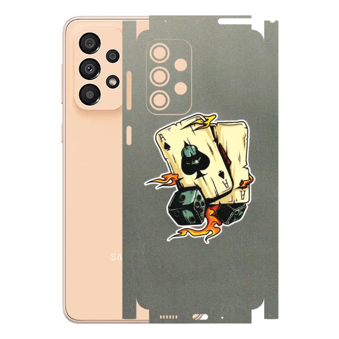 Samsung A/S Series Phone Skins (All Models) - Grey Cards Of Ace - 3D Embossed Finish (L-77) Samsung Galaxy A33(5G)
