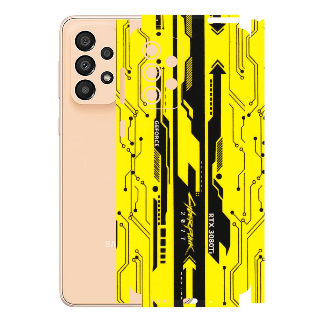 Samsung A/S Series Phone Skins (All Models) - Yellow Cyberpunk - 3D Embossed Finish (L-93) Samsung Galaxy A33(5G)