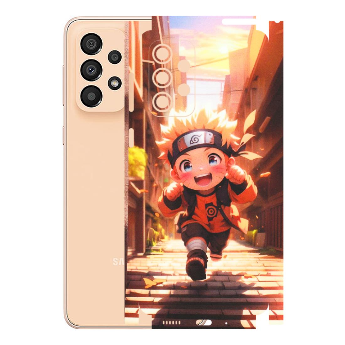 Samsung A/S Series Phone Skins (All Models) - Naruto Cute Toon Running - Matte Finish (M-04) Samsung Galaxy A33(5G)