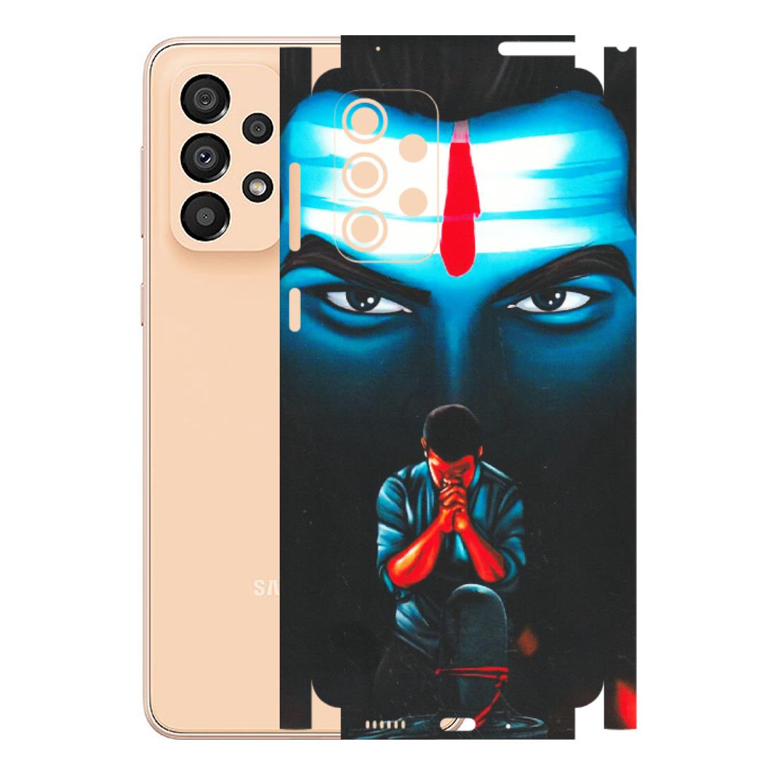 Samsung A/S Series Phone Skins (All Models) - Mahakal Bhakt - Matte Finish (M-112) Samsung Galaxy A33(5G)