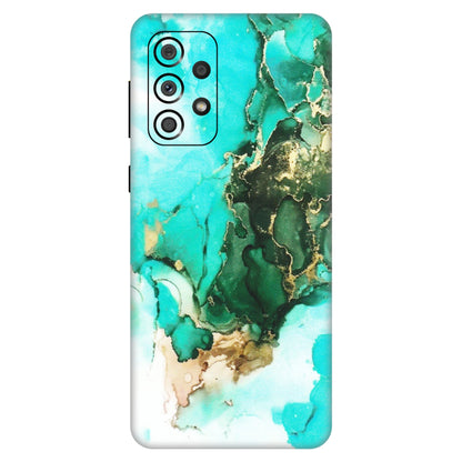 Samsung A/S Series Phone Skins (All Models) - The Blue Gold Marble - Matte Finish (M-124) Samsung Galaxy A33(5G)